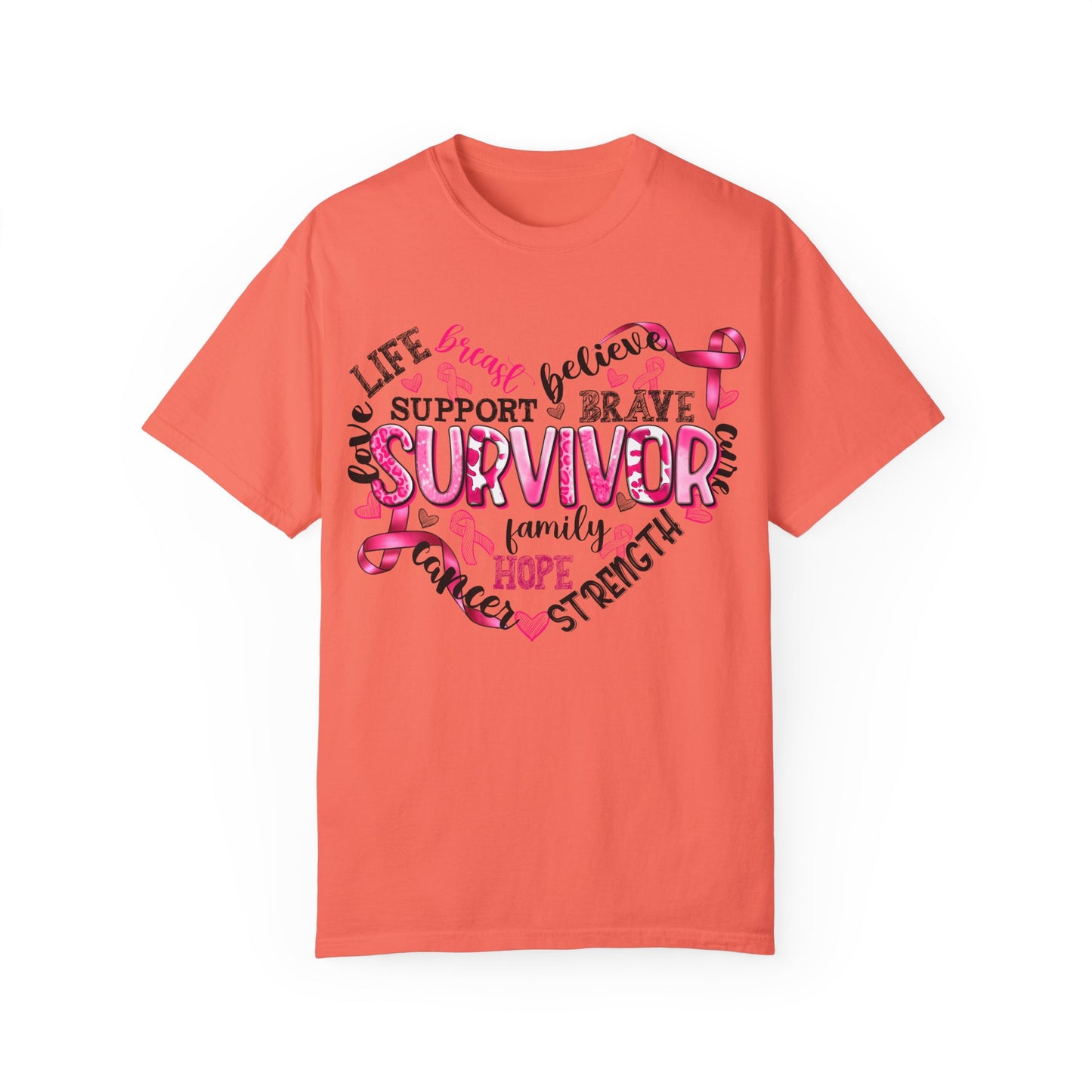 Breast Cancer Survivor Unisex T-Shirt - Hope, Strength & Support