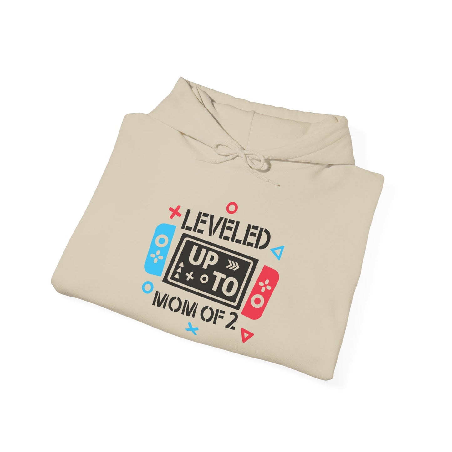 Gaming Mom Unisex Hooded Sweatshirt - 'Leveled Up Mom of 2'