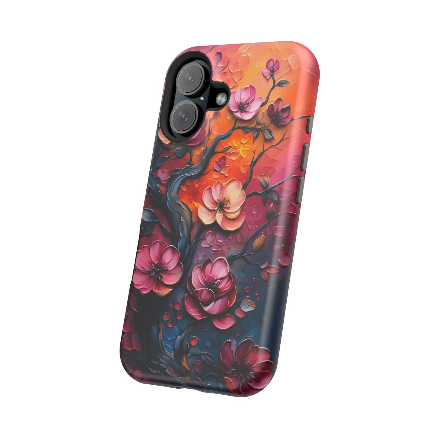 Floral Magnetic Tough Case - Colorful Flower Design Phone Cover, Gift for Her, Smartphone Accessories, Nature Lover, Unique