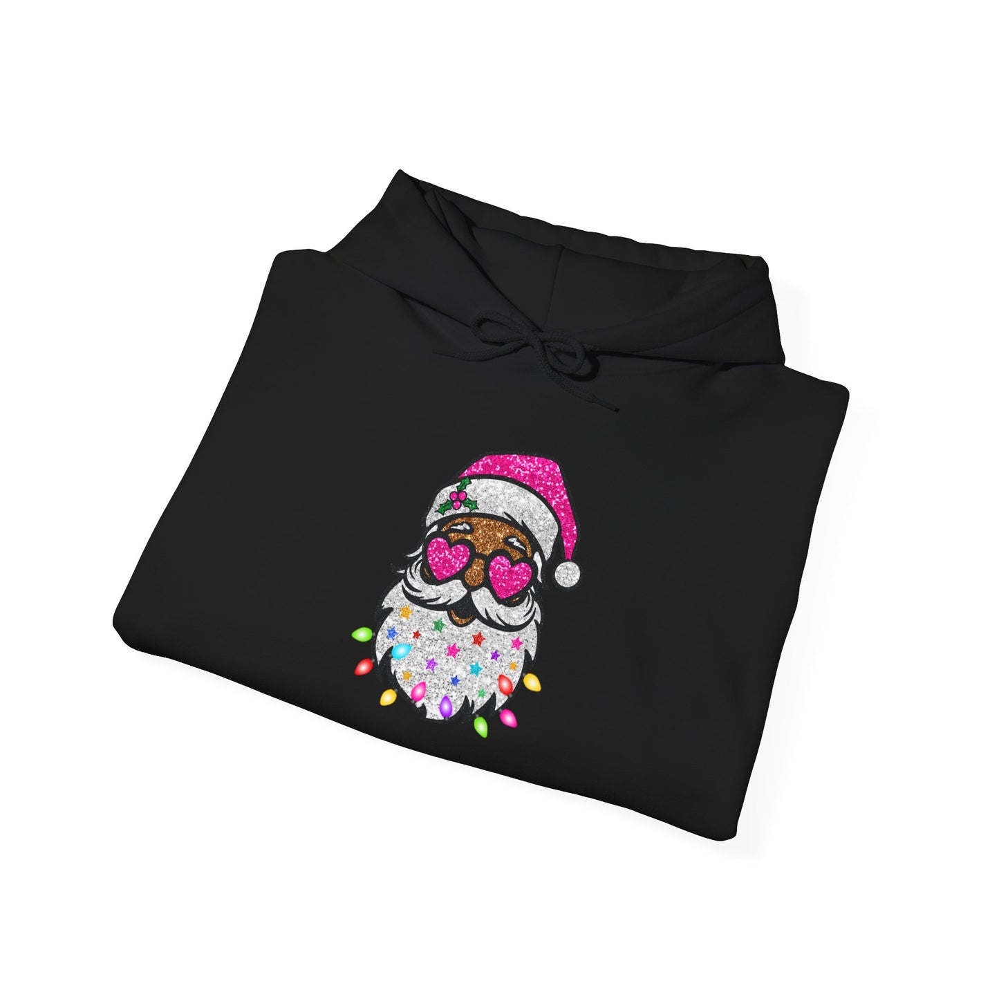 Festive Santa Owl Hoodie - Unisex Heavy Blend™ Sweatshirt for Holiday Cheer