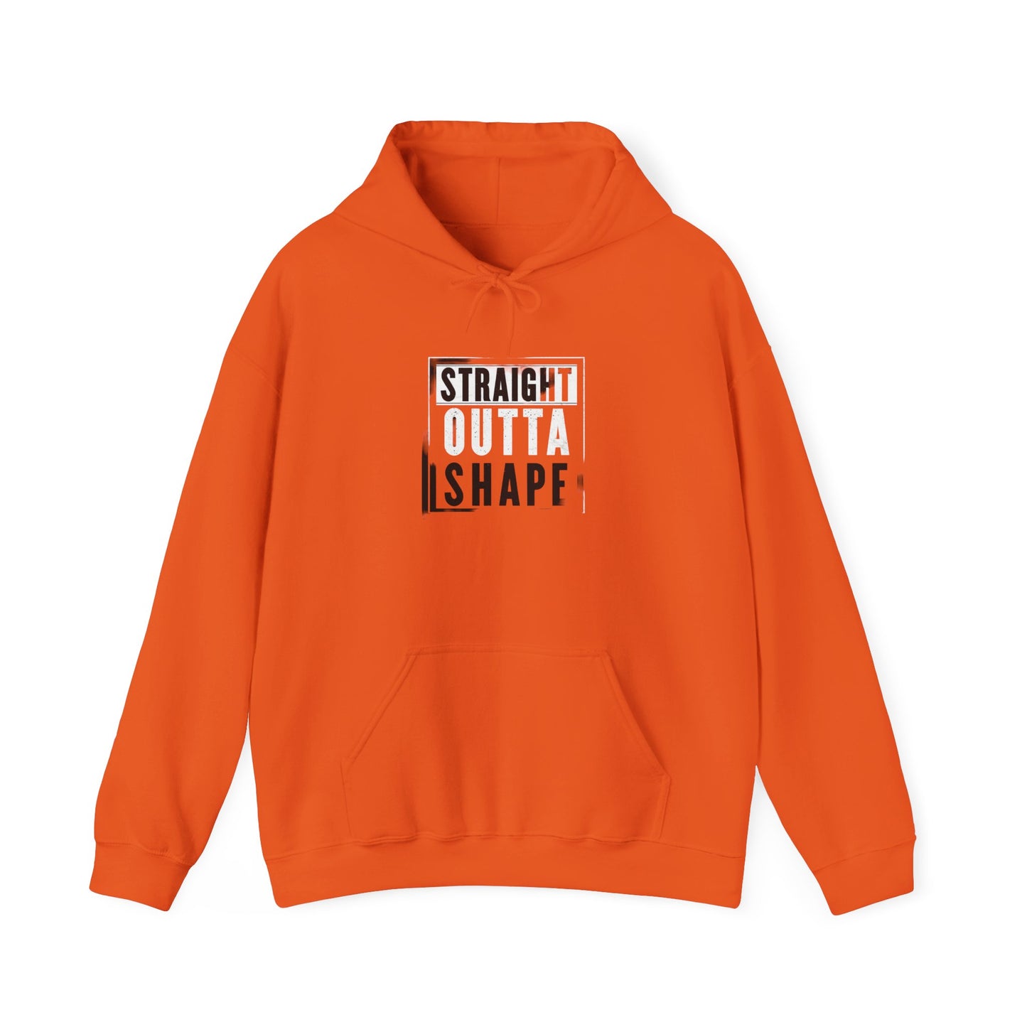 Funny Straight Outta Shape Hoodie, Unisex Sweatshirt for Fitness Lovers, Gym Humor Gift, Casual Wear, Quirky Workout Gear