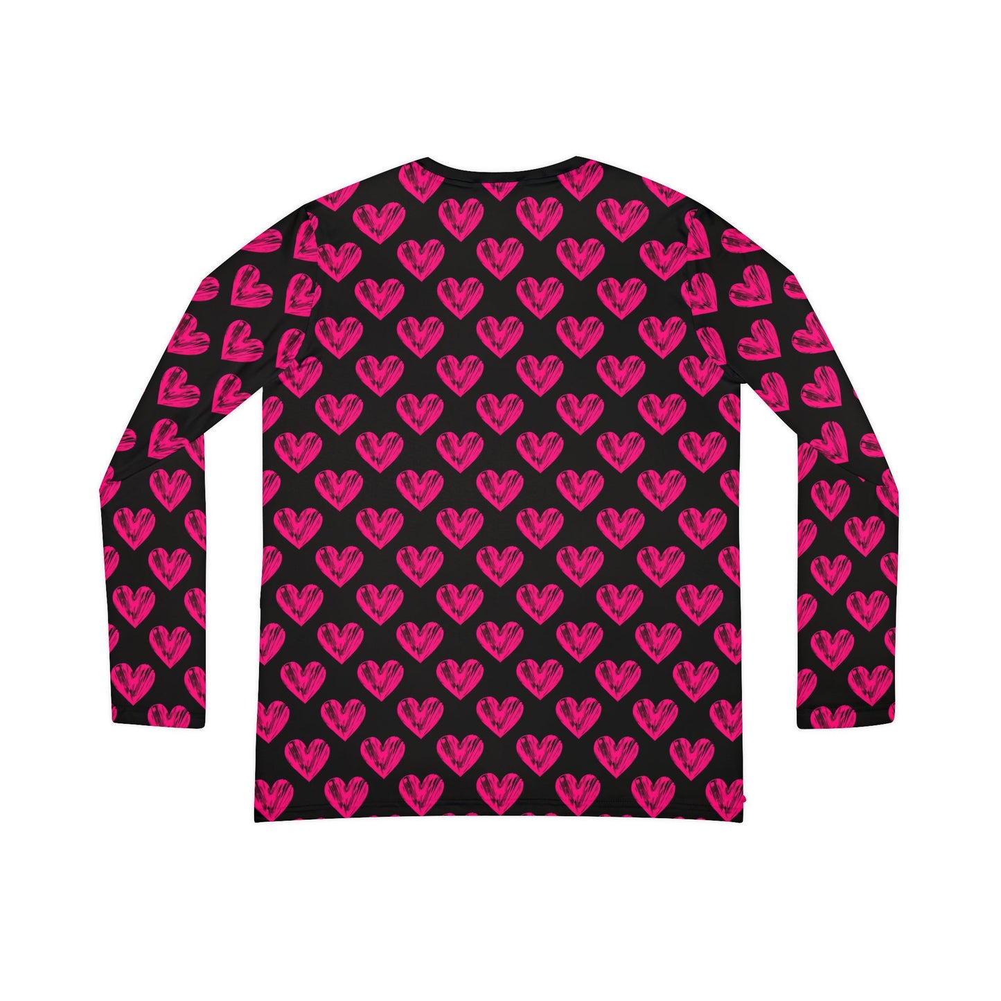 Heart Pattern Women's Long Sleeve V-Neck Shirt - Perfect for Valentine's Day and Casual Wear