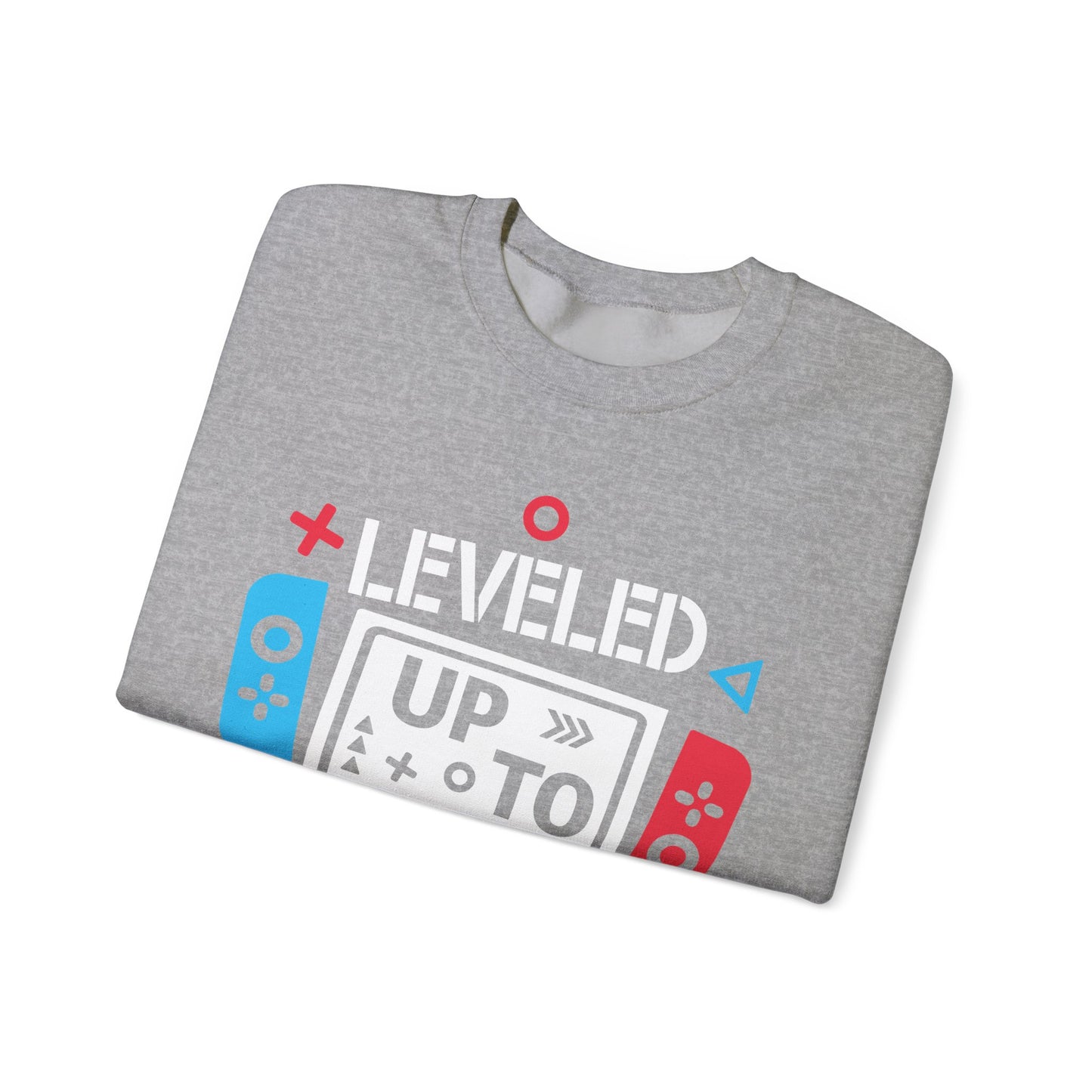 Gaming Mom Crewneck Sweatshirt - "Leveled Up to Mama of 2"