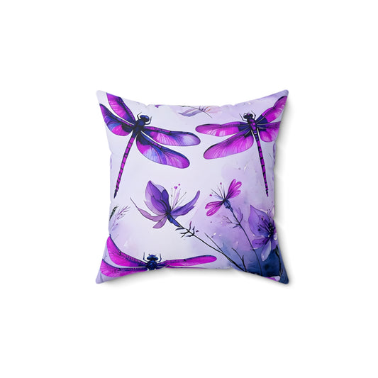 Whimsical Dragonfly Pillow - Decorative Cushion for Home Decor, Gift for Nature Lovers, Summer Accent, Boho Style