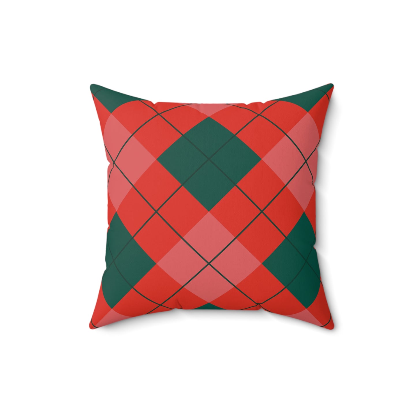 Cozy Christmas Plaid Pillow, Holiday Home Decor, Seasonal Cushion, Rustic Decor, Gift for Her, Festive Living Room