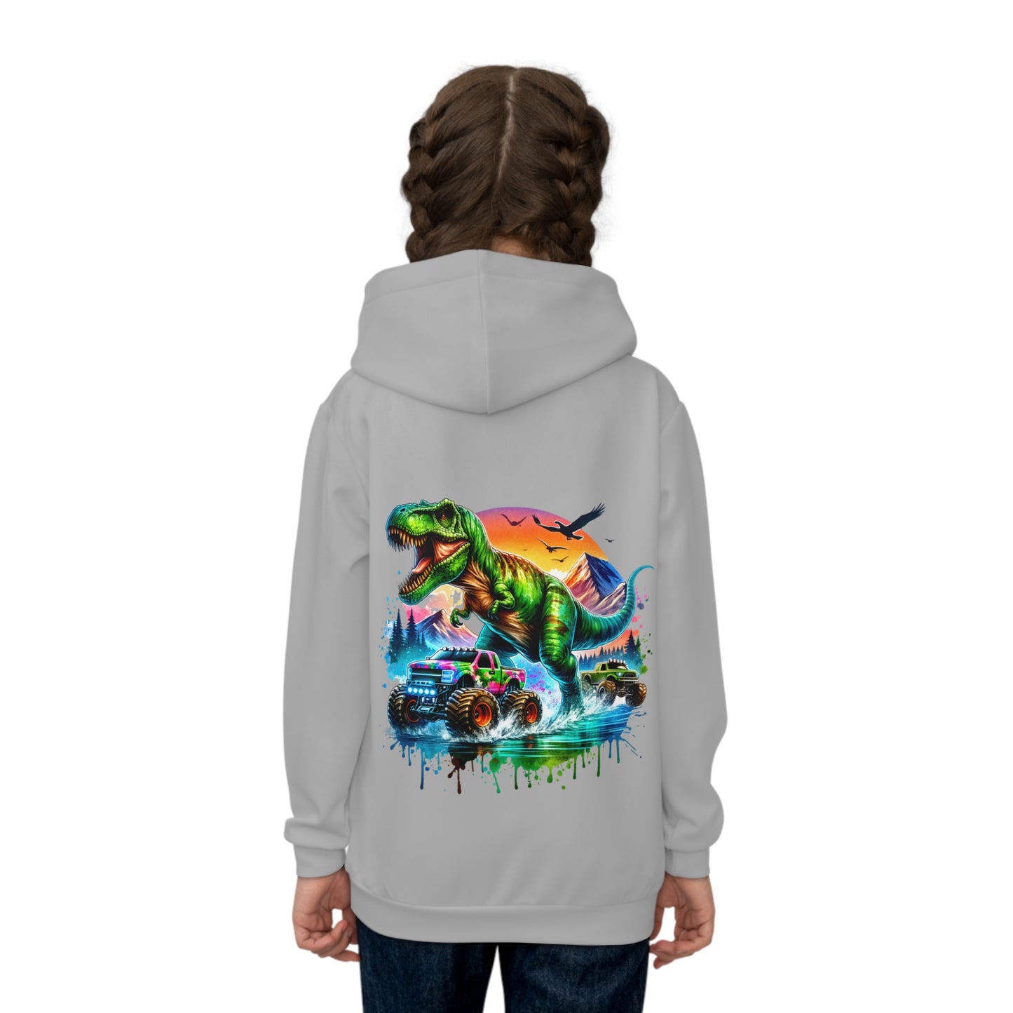 Dinosaur Adventure Kids Hoodie, Dino Sweatshirt, Fun Playwear, Birthday Gift for Boys, Stylish Children's Apparel, Children's Hoodie