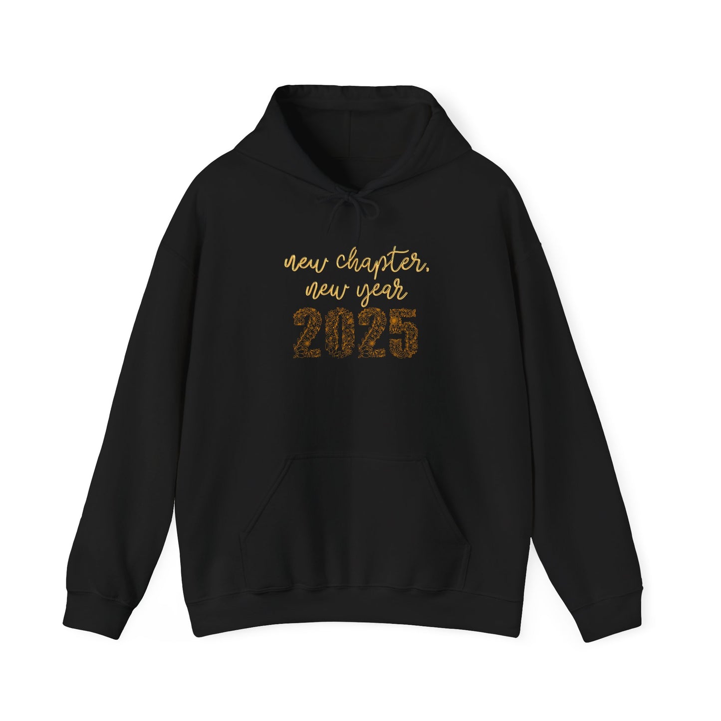 New Year 2025 Unisex Heavy Blend™ Hoodie, Cozy Sweatshirt for Celebrations, New Beginnings Gift, Resolutions, Holiday Apparel