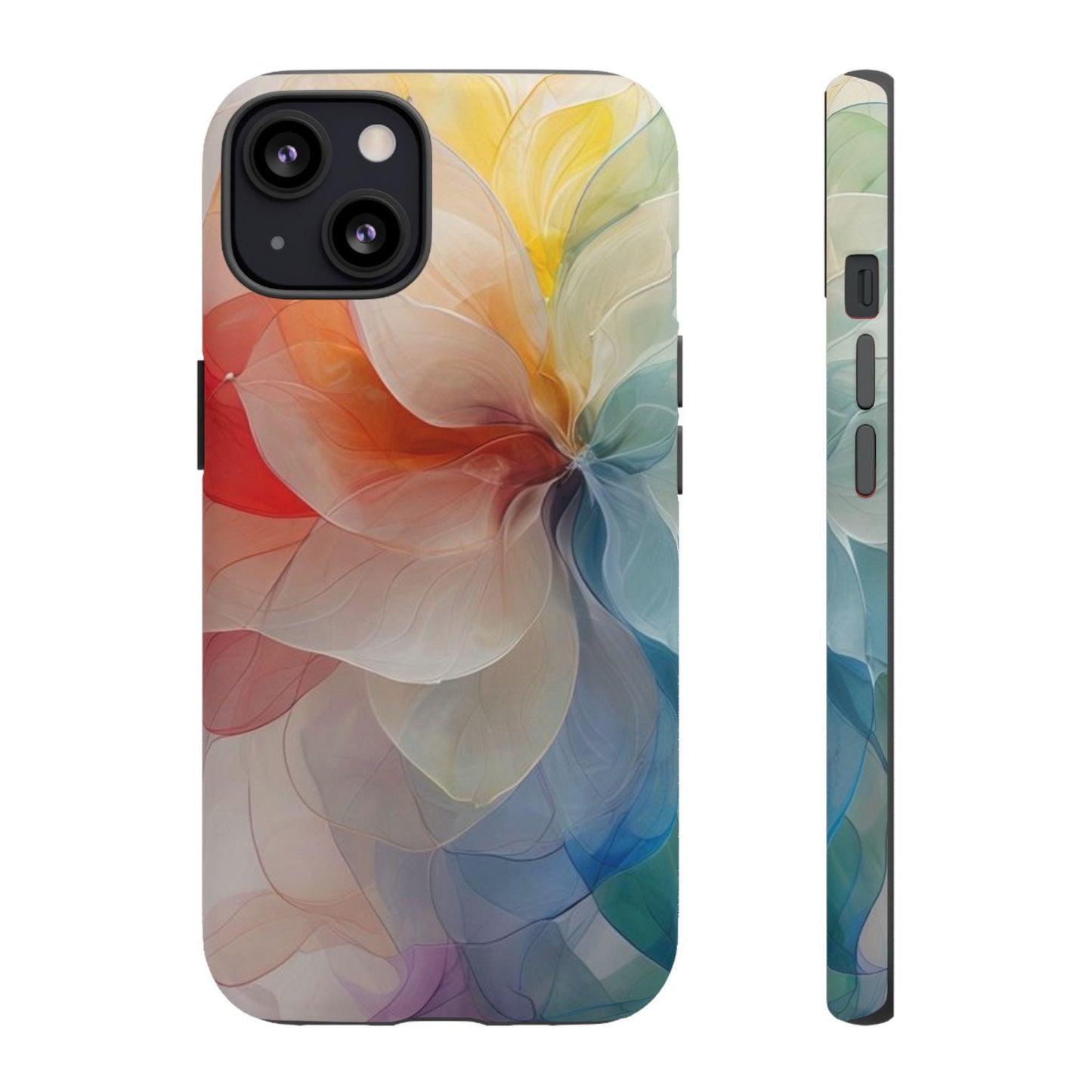 Floral Tough Phone Case, Colorful Phone Cover, Durable Cellphone Accessory, Gift for Her, Flower Design