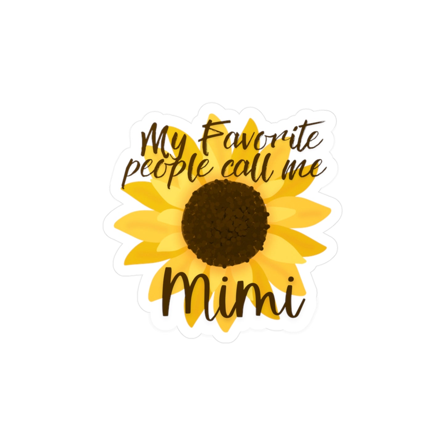 My Favorite People Call Me Mimi Vinyl Decal - Flower Design for Home Decor and Gifts