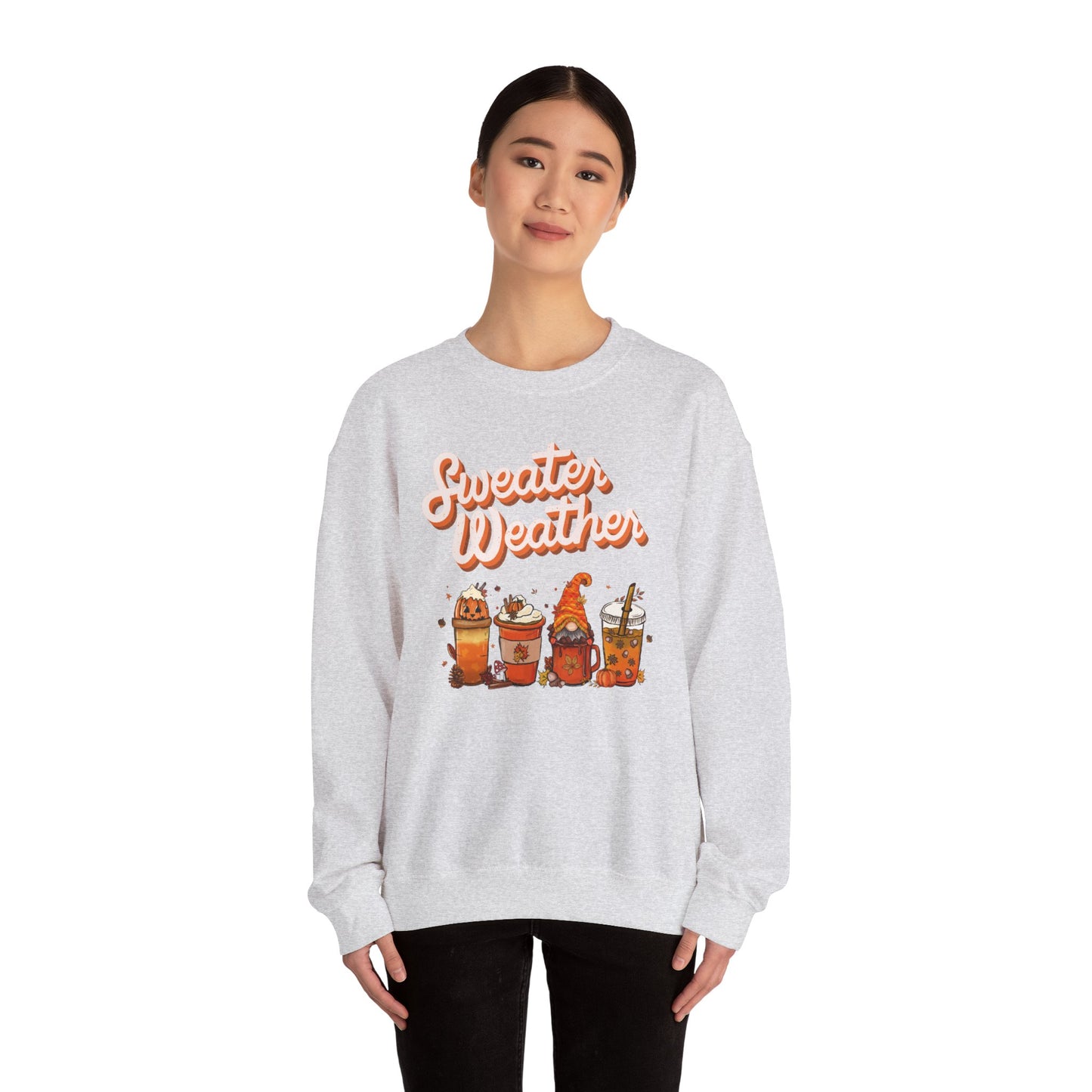 Cozy Crewneck Sweatshirt, Perfect for Fall, Sweater Weather Design, Unisex Apparel, Gift for Coffee Lovers, Autumn Vibes