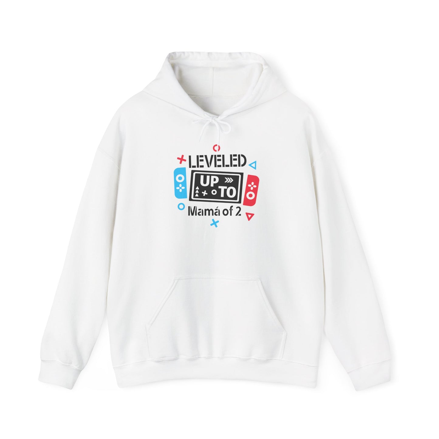 Gaming Mom Hooded Sweatshirt - "LEVELLED UP Mamá of 2"