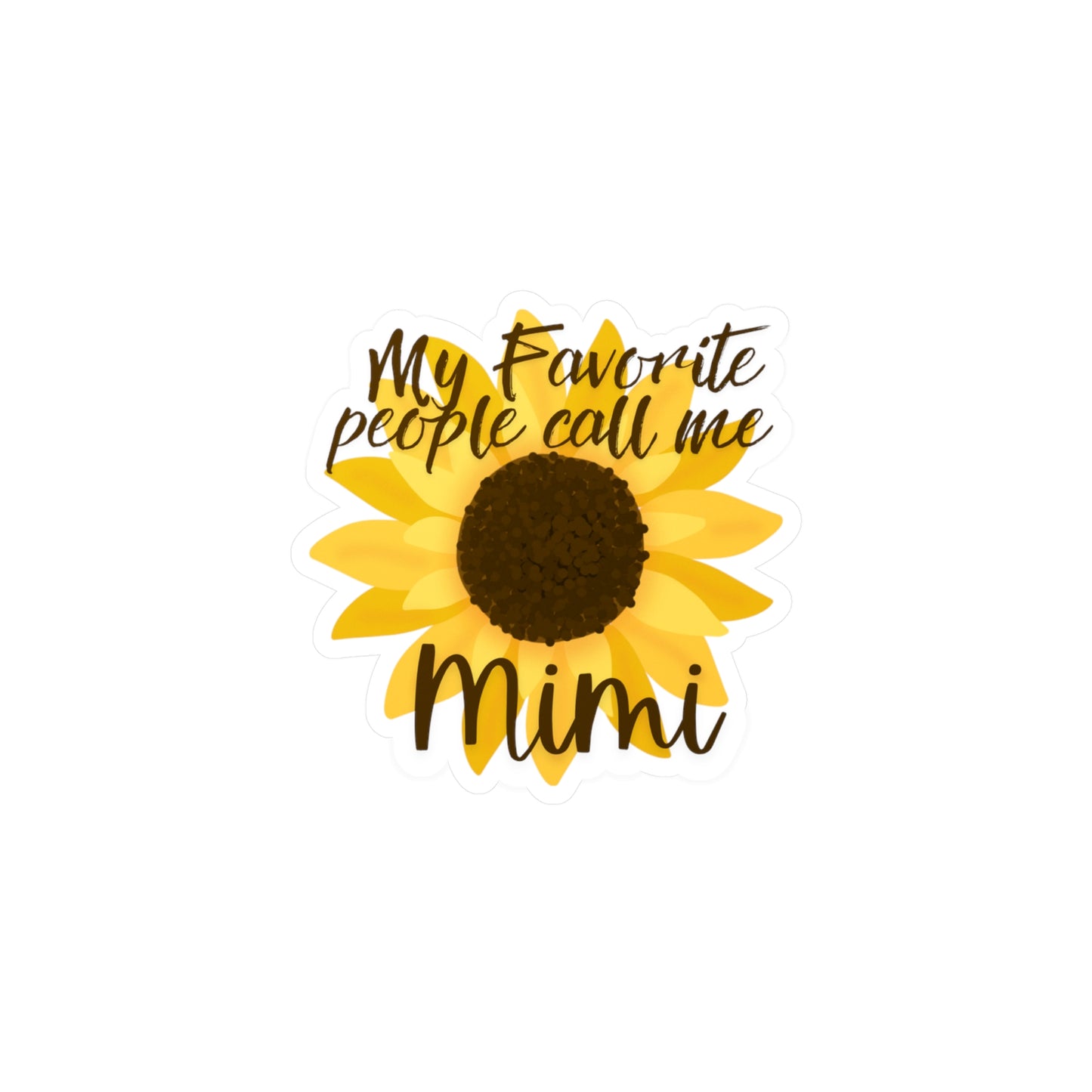 My Favorite People Call Me Mimi Vinyl Decal - Flower Design for Home Decor and Gifts