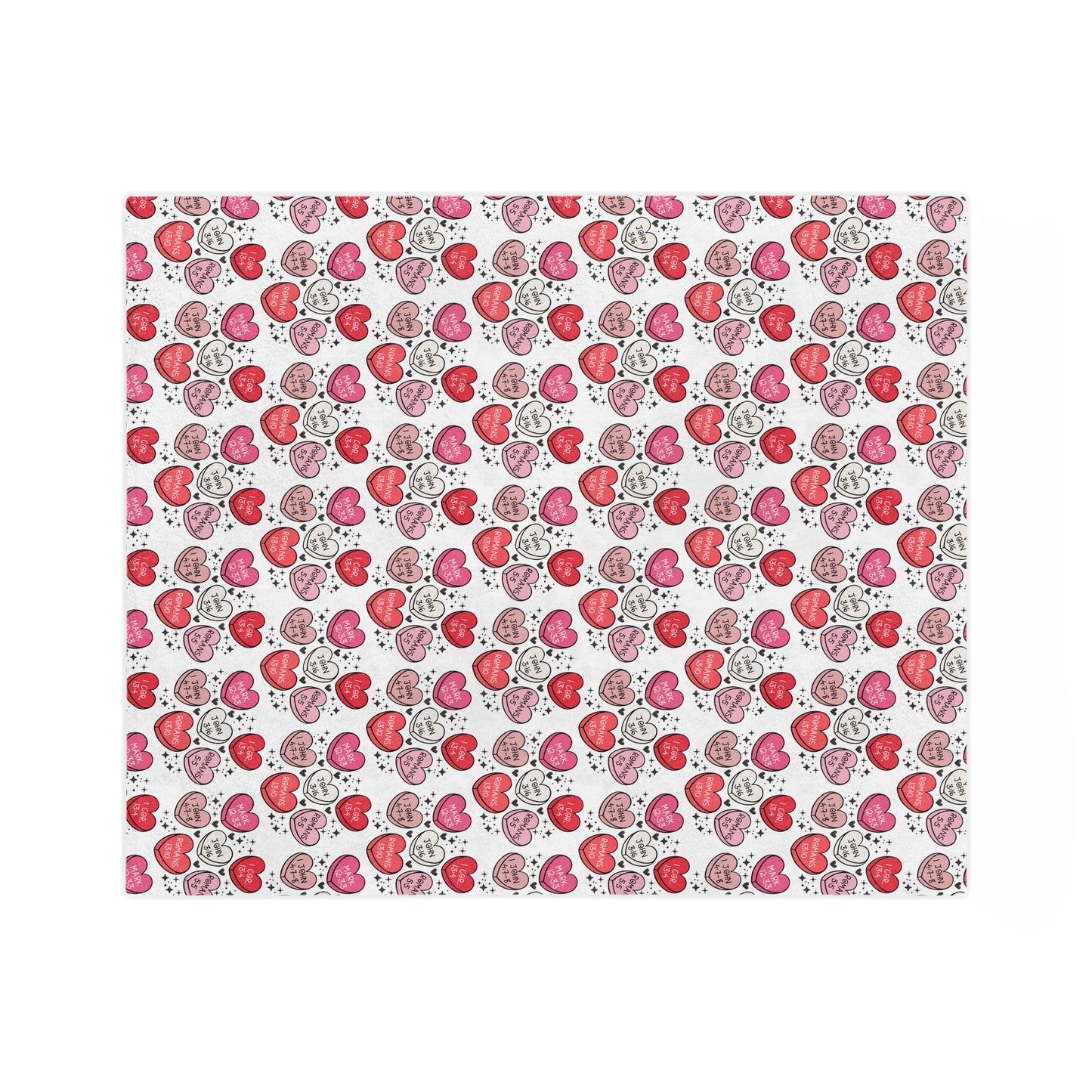 Cute Heart Pattern Velveteen Microfiber Blanket - Cozy Valentine's Day Gift