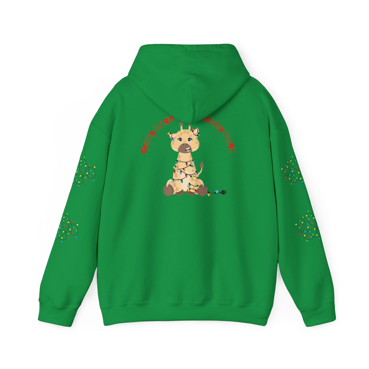 Festive Giraffe Hoodie: Cozy Holiday Sweatshirt for Christmas, Family Gatherings, Unisex Winter Wear, Cute Holiday Apparel, Gift