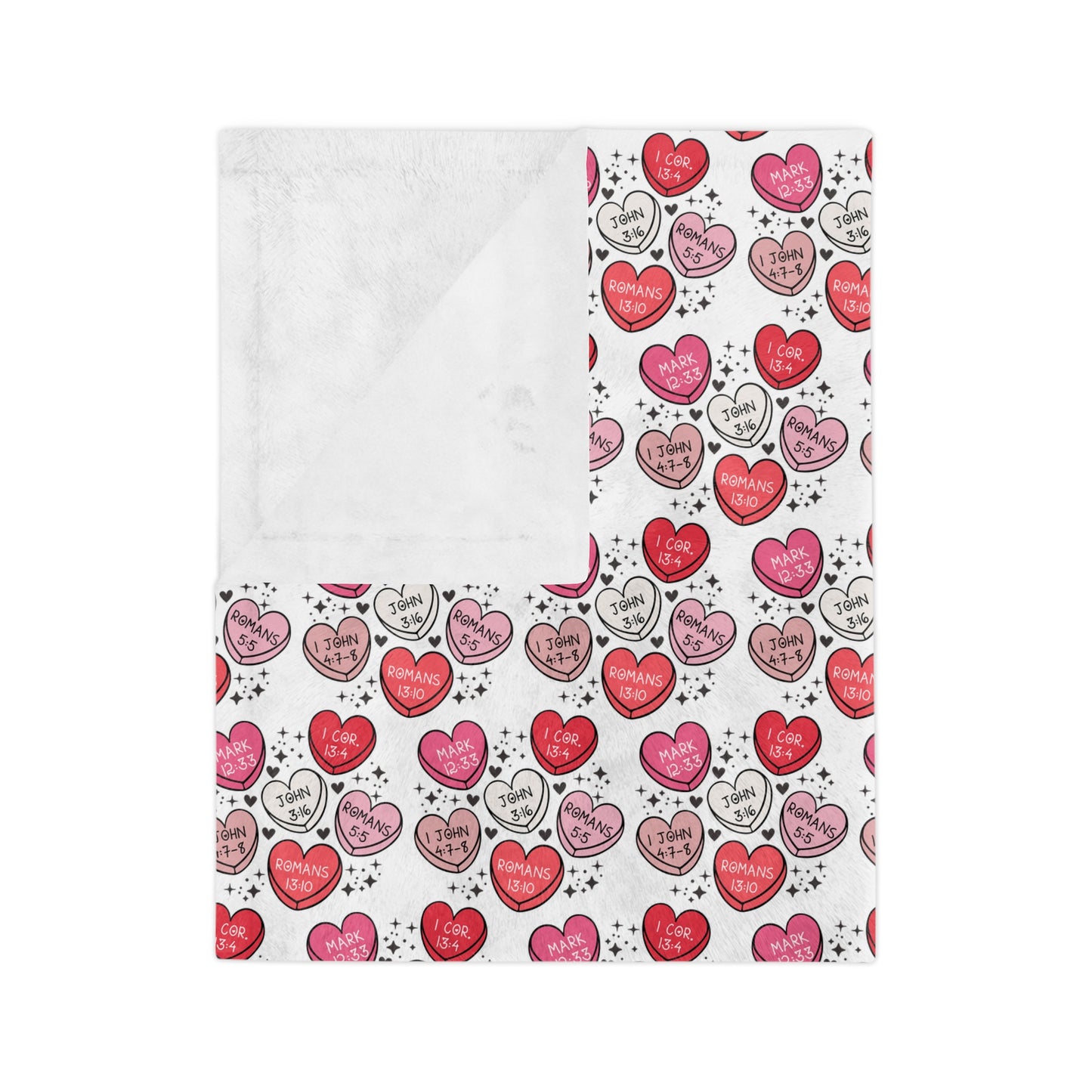 Cute Heart Pattern Velveteen Microfiber Blanket - Cozy Valentine's Day Gift