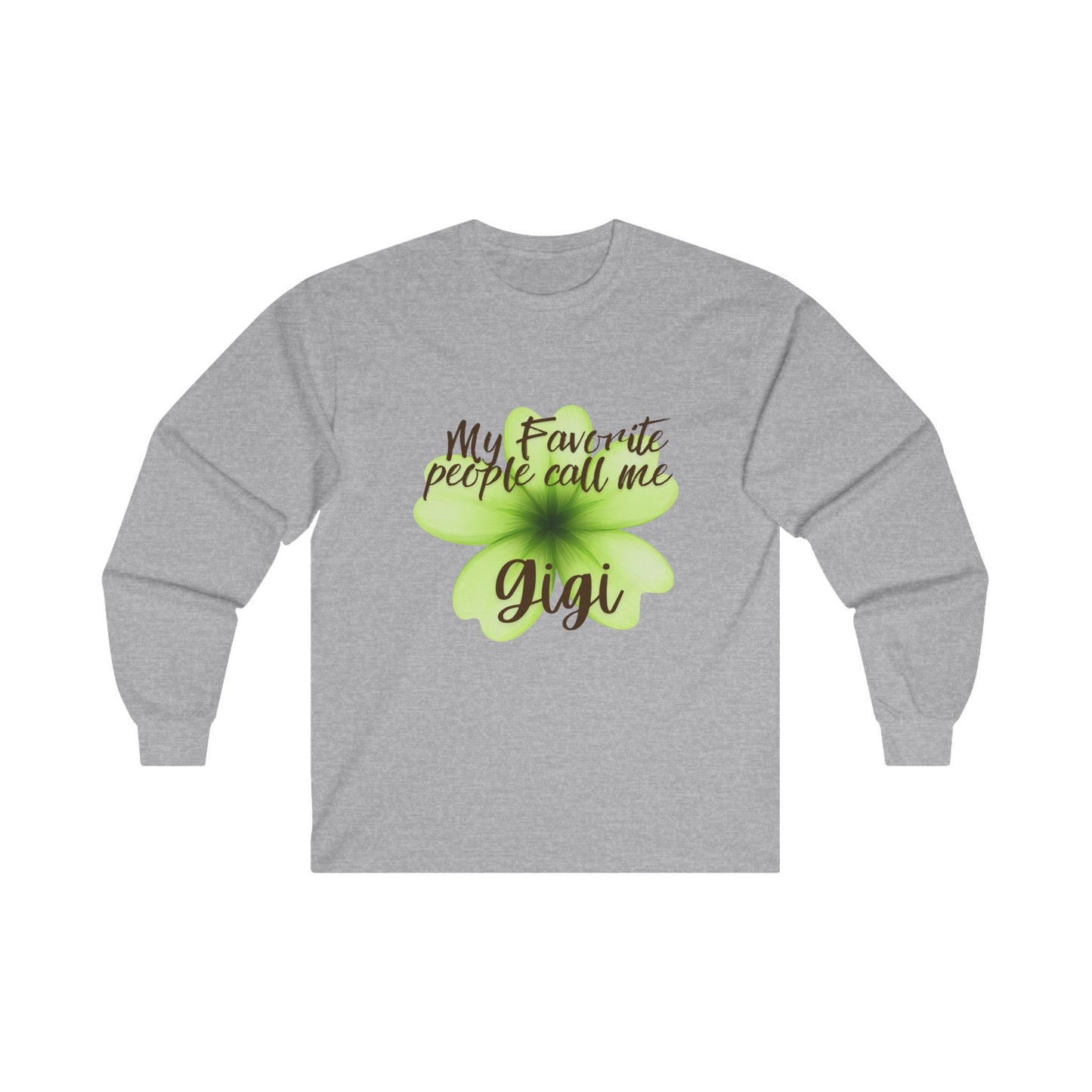 Personalized Gigi Long Sleeve Tee for Loved Ones, Great Gift for Birthdays, Anniversaries, Family Gatherings, Gifts for Grandma, Fun -