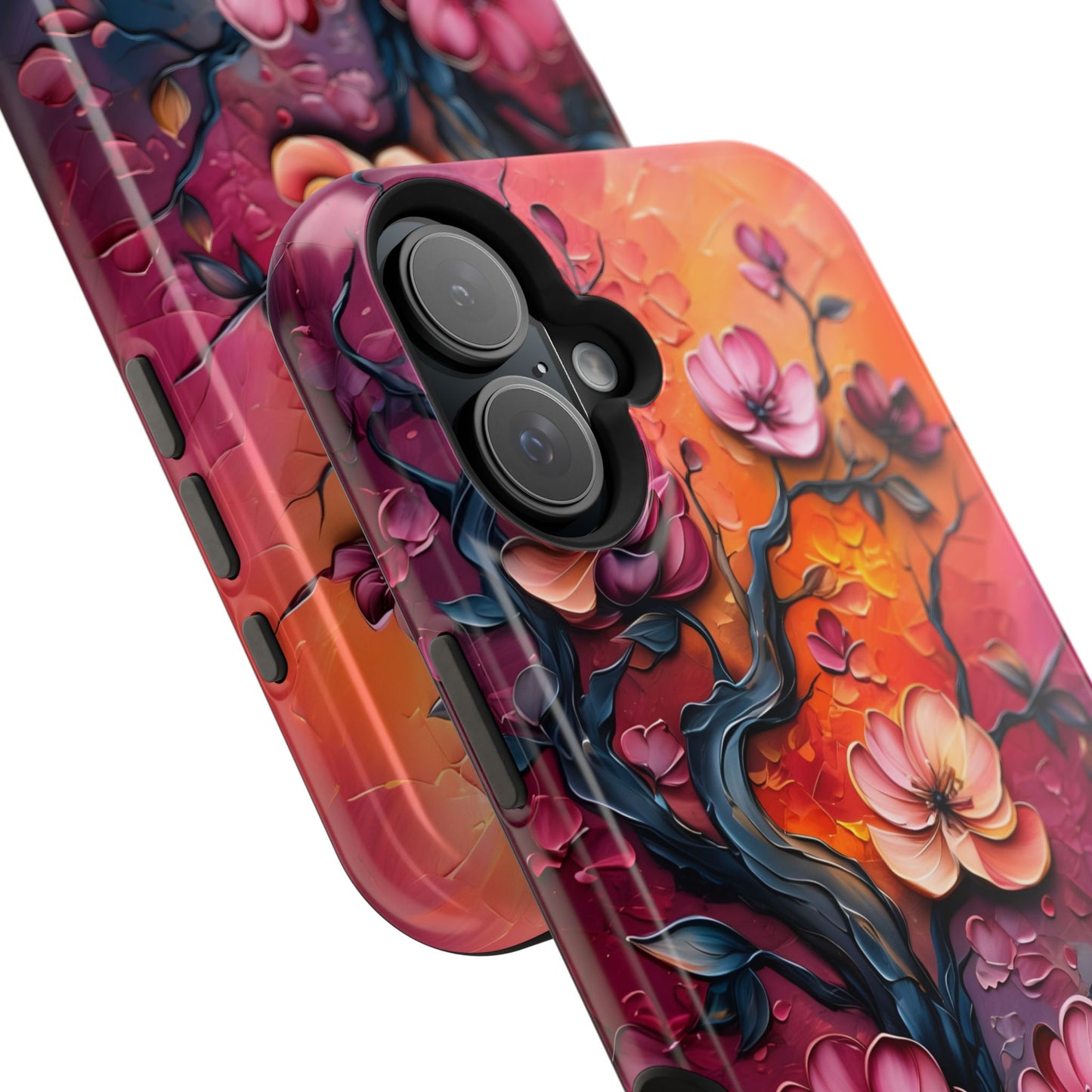 Floral Magnetic Tough Case - Colorful Flower Design Phone Cover, Gift for Her, Smartphone Accessories, Nature Lover, Unique