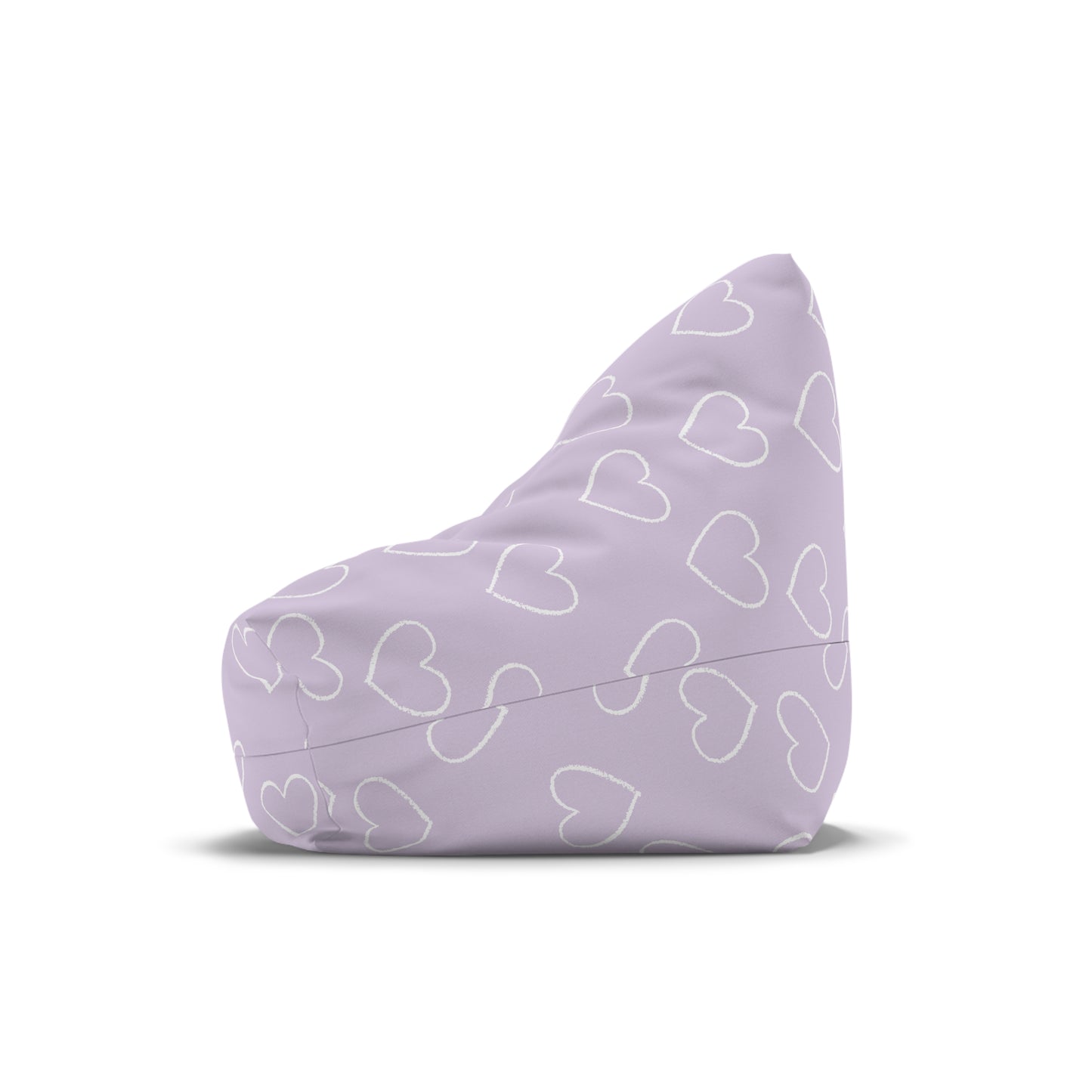 Cozy Heart Print Bean Bag Chair Cover for Relaxation