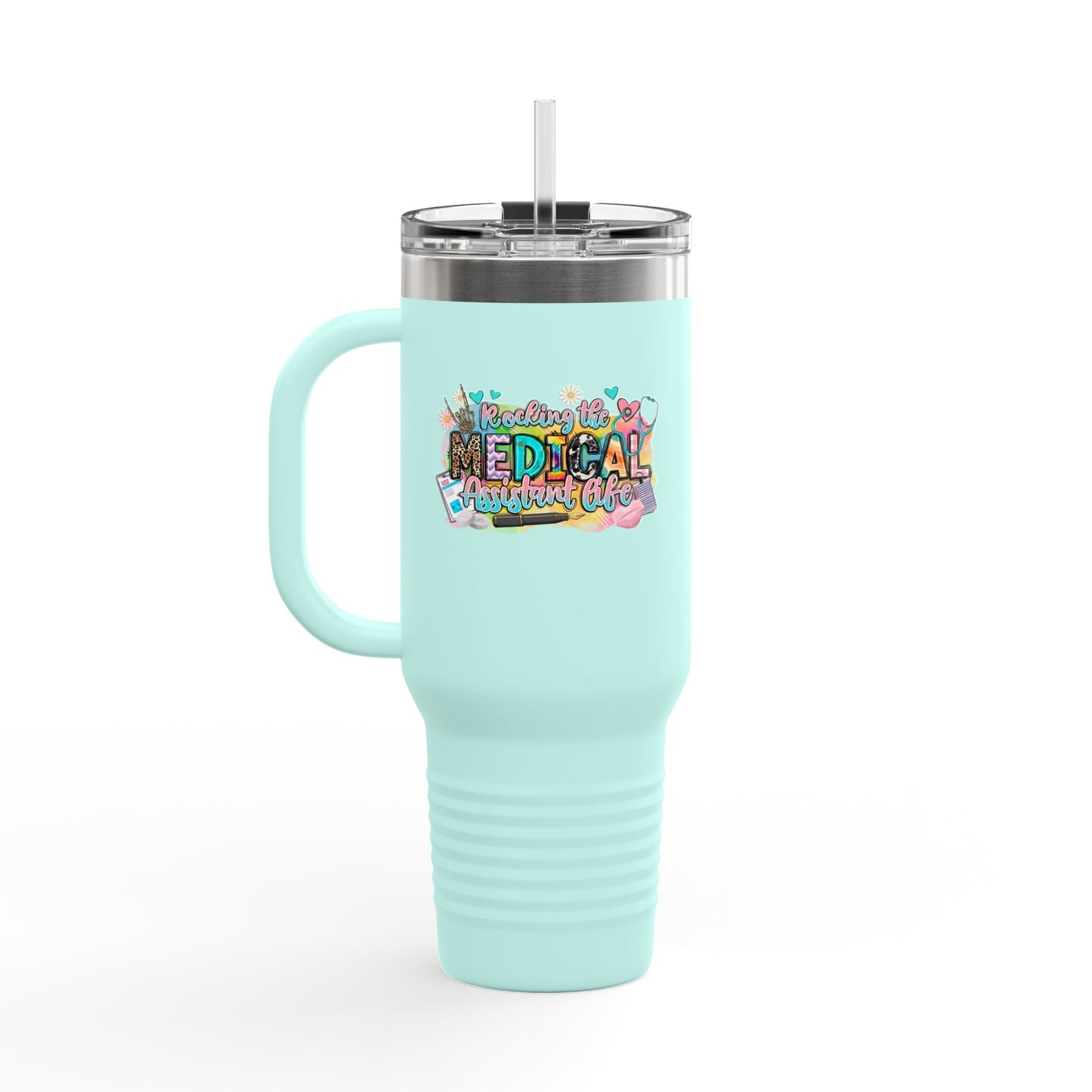 Colorful Insulated Travel Mug - Perfect for Medical Professionals