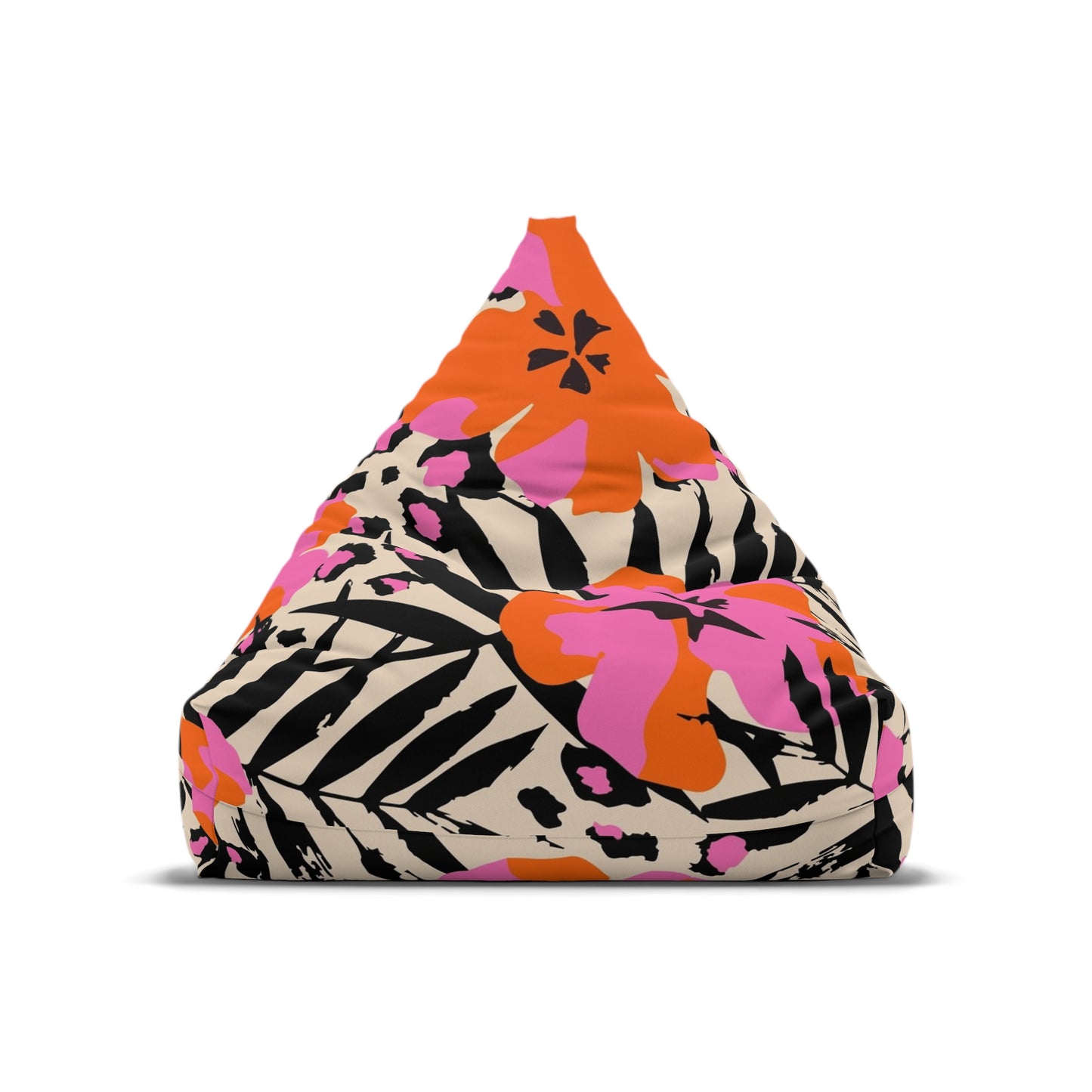 Tropical Floral Bean Bag Chair Cover - Vibrant & Stylish Furniture Accent