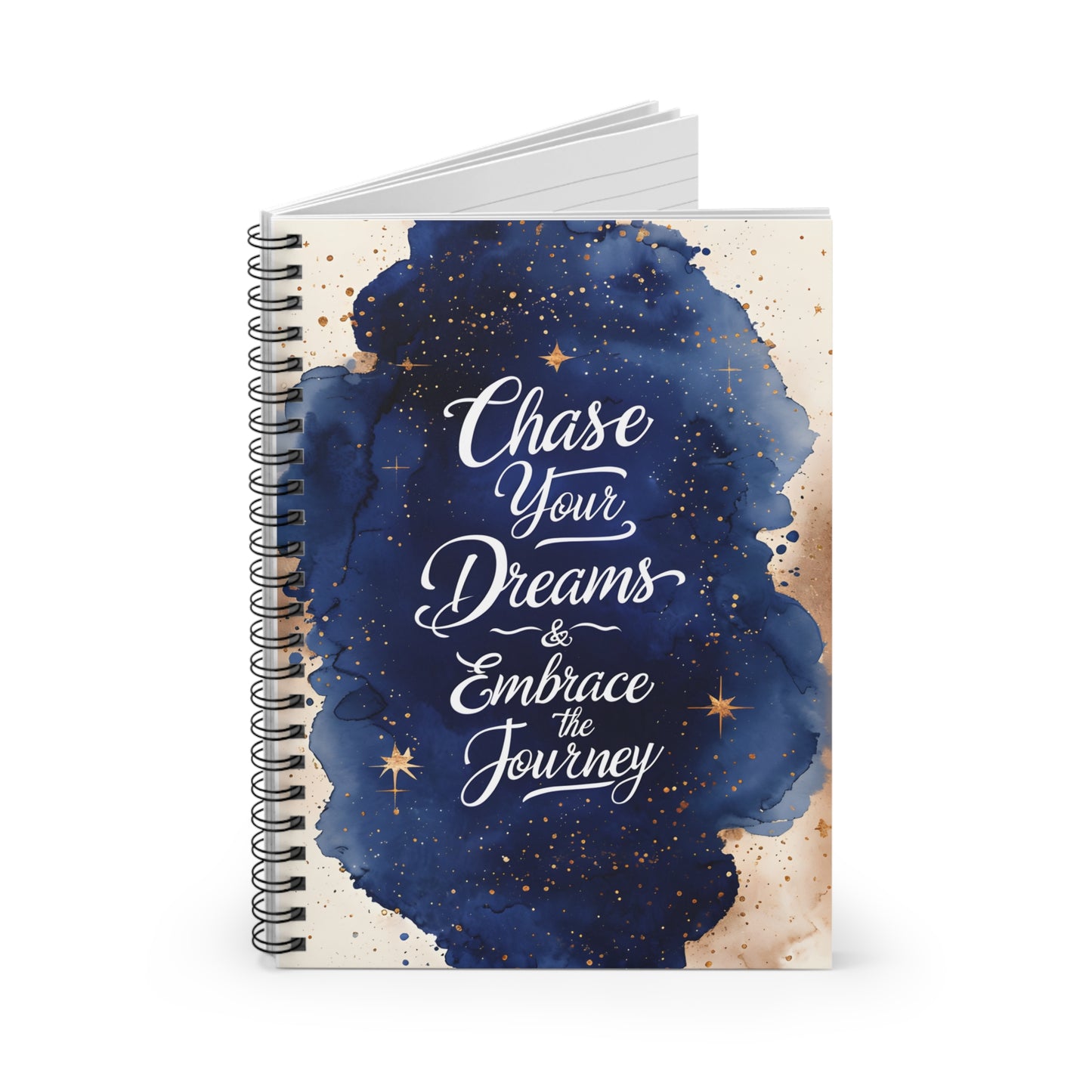 Inspirational Spiral Notebook - Chase Your Dreams & Embrace the Journey