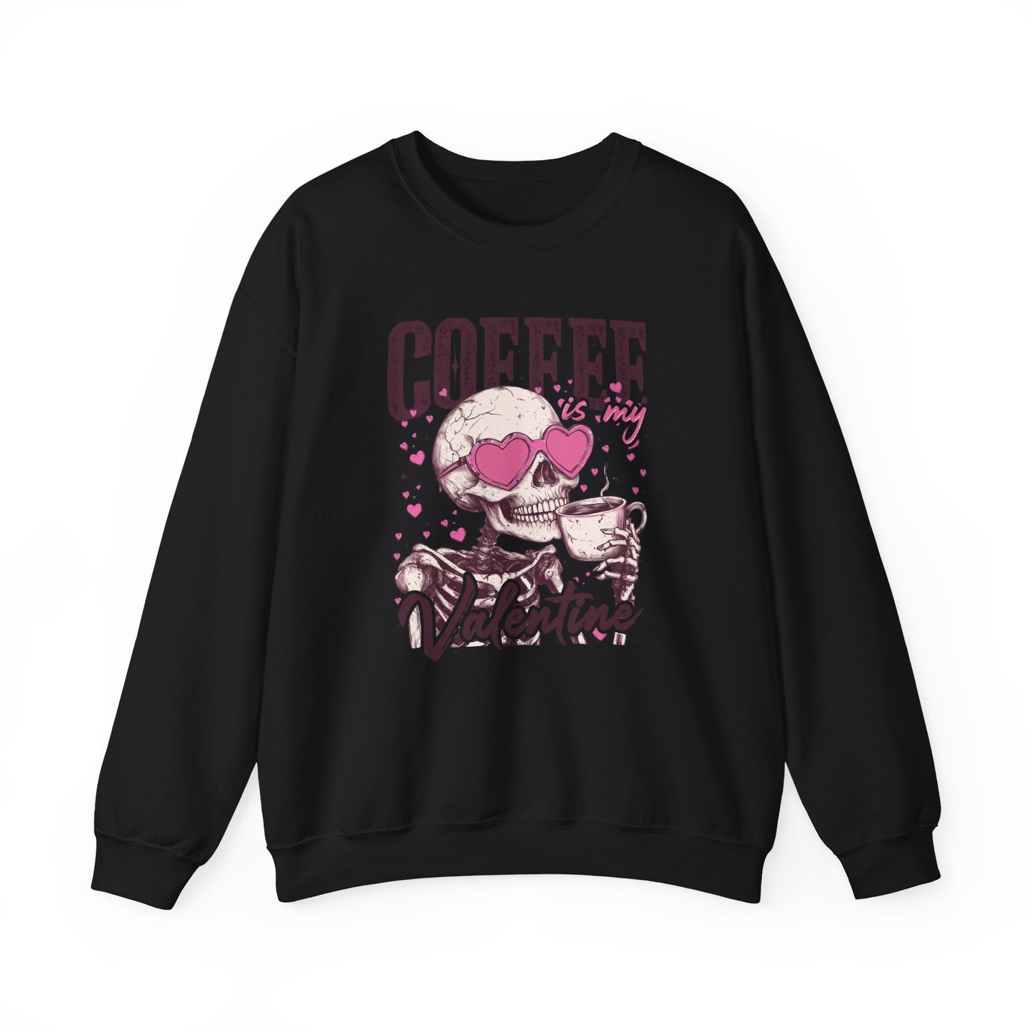 Coffee is My Valentine Crewneck Sweatshirt - Cozy Unisex Pullover for Coffee Lovers