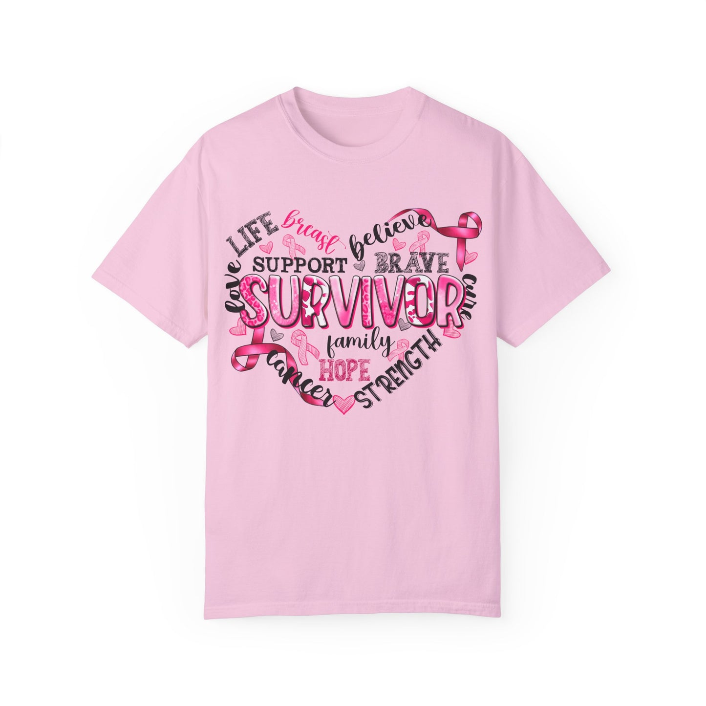 Breast Cancer Survivor Unisex T-Shirt - Hope, Strength & Support