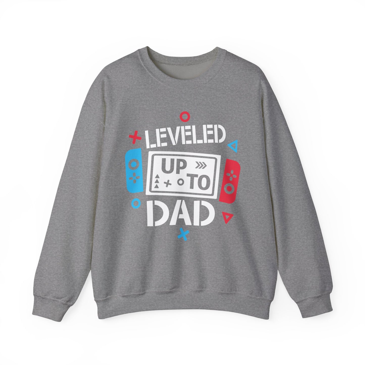 Leveled Up to Dad Sweatshirt - Unisex Gaming Crewneck for Fathers