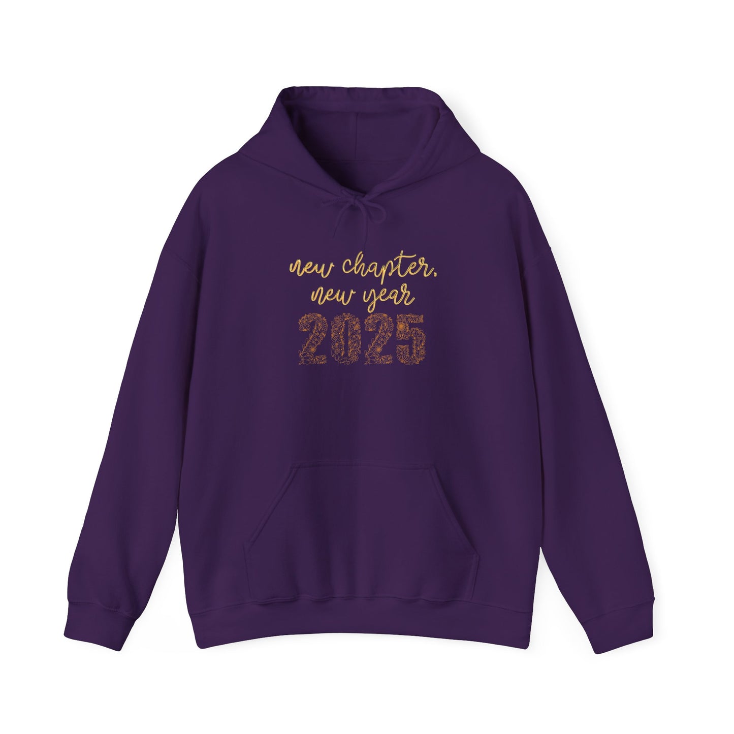 New Year 2025 Unisex Heavy Blend™ Hoodie, Cozy Sweatshirt for Celebrations, New Beginnings Gift, Resolutions, Holiday Apparel