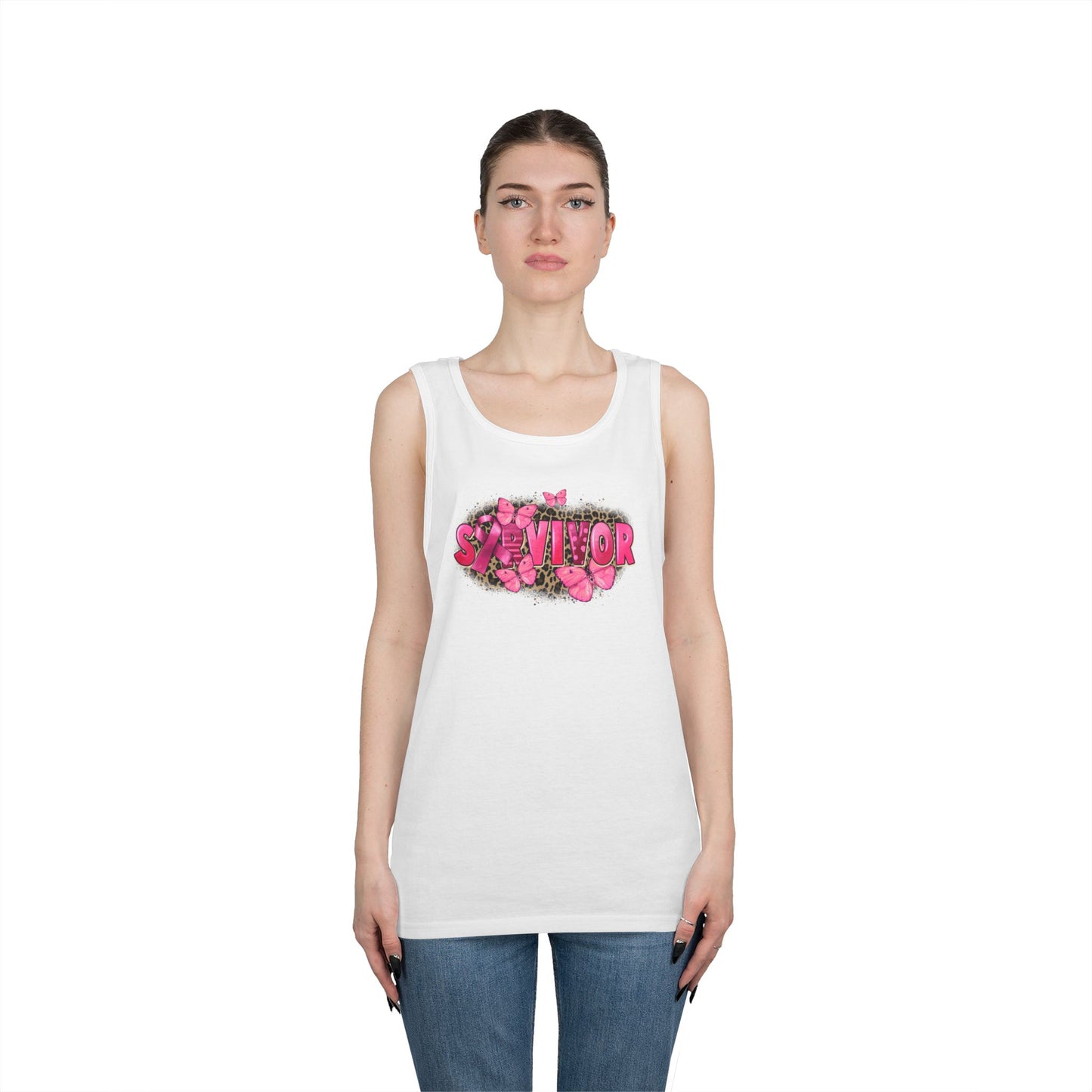 Survivor Butterfly Unisex Heavy Cotton Tank Top