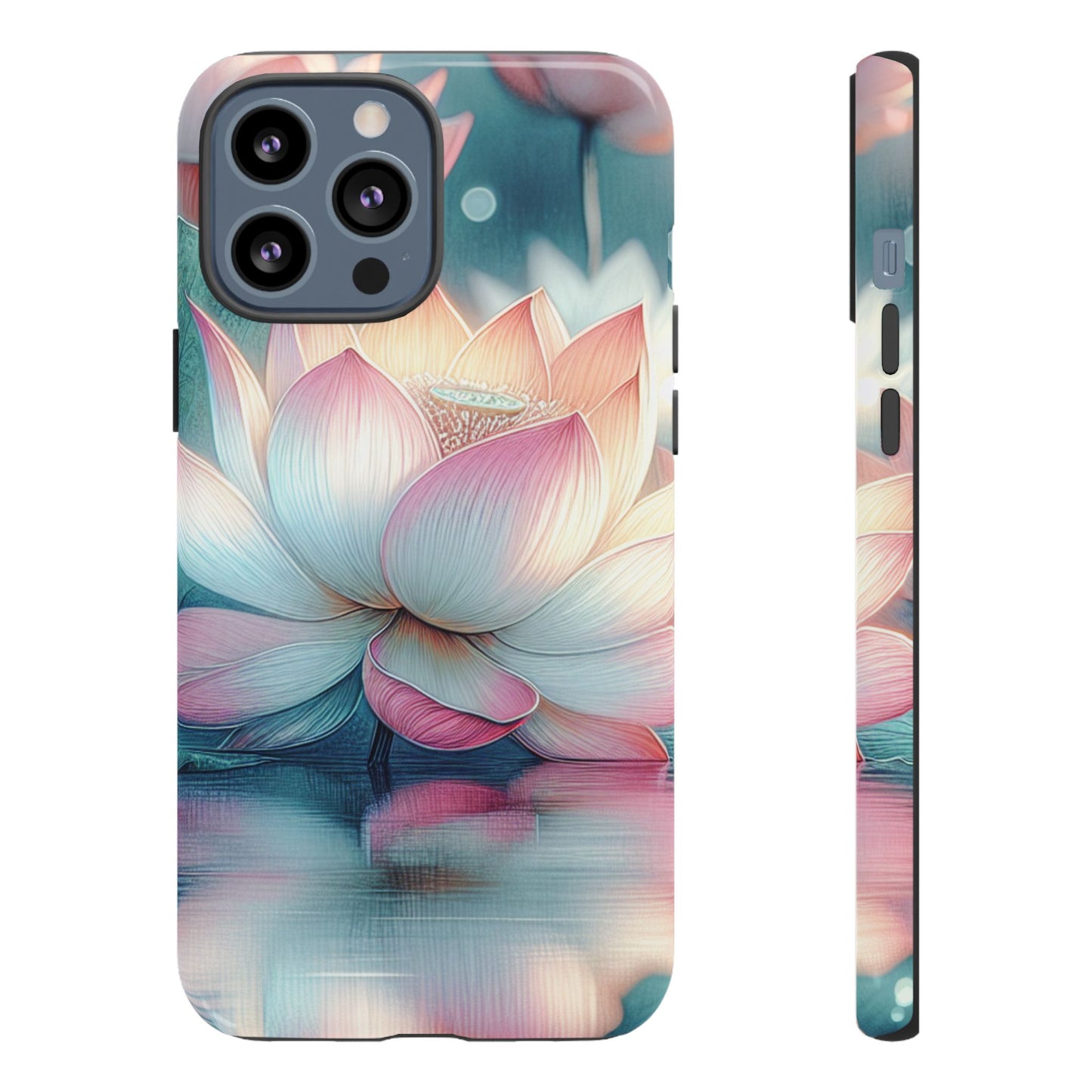 Lotus Blossom Phone Case, Floral Tough Case for Nature Lovers, Eco-Friendly Phone Cover, Gift for Her, Spring Decor