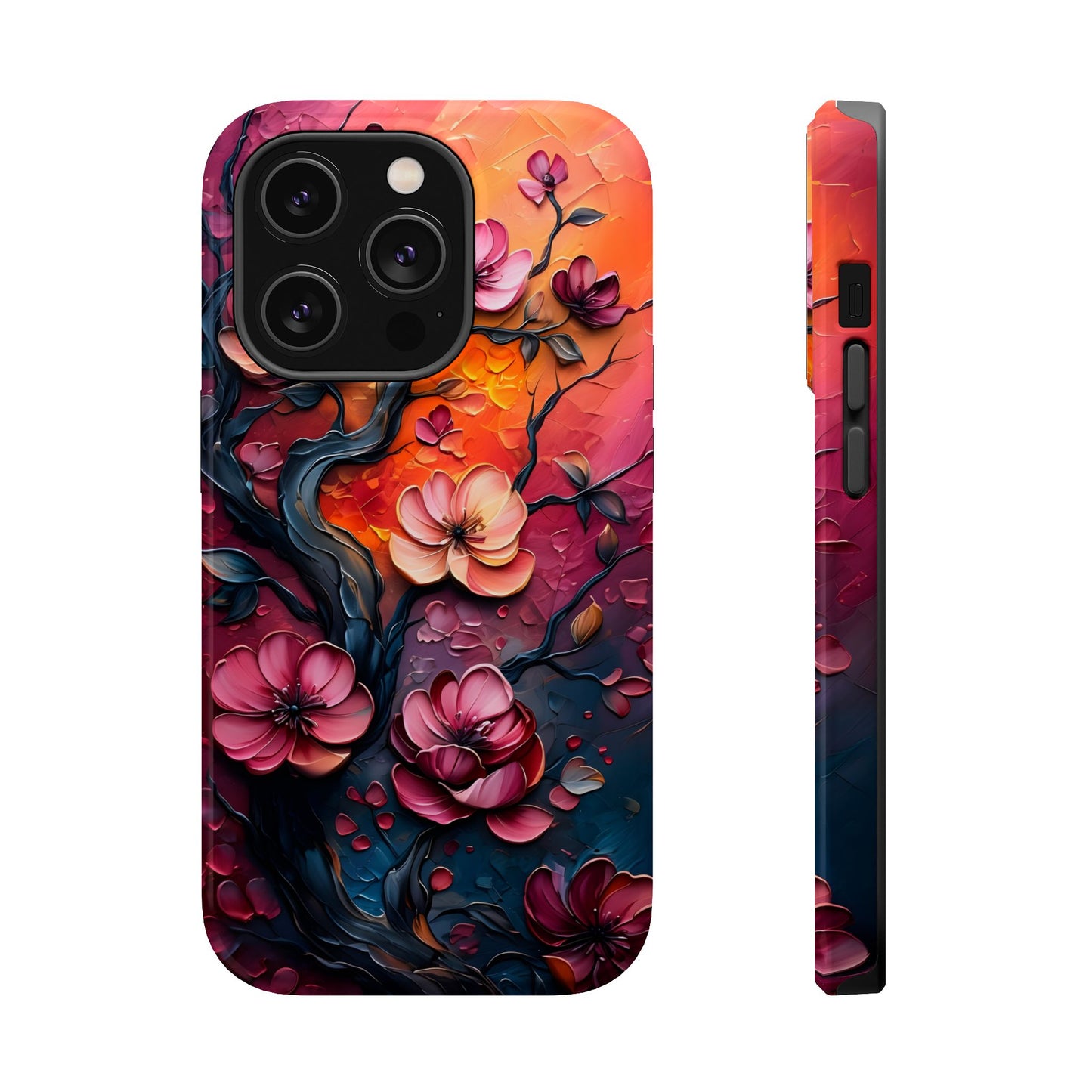 Floral Magnetic Tough Case - Colorful Flower Design Phone Cover, Gift for Her, Smartphone Accessories, Nature Lover, Unique