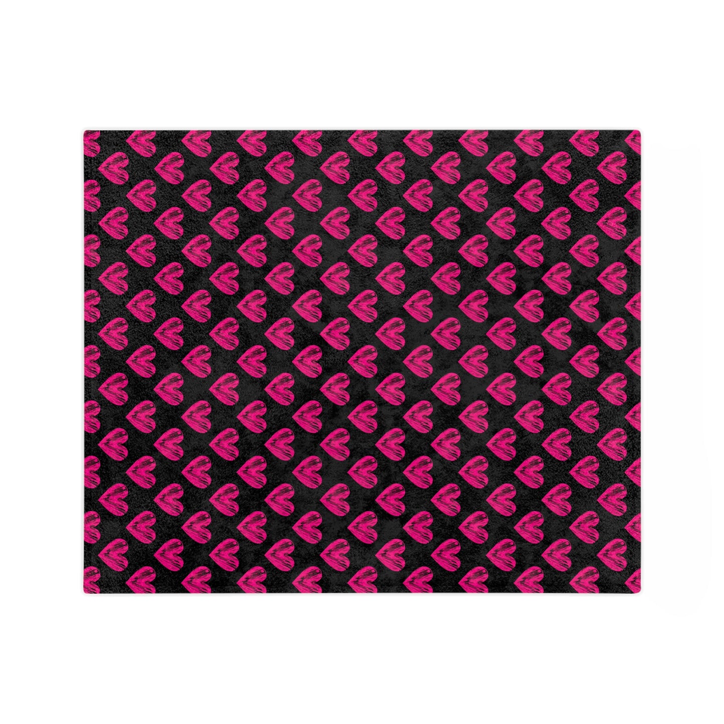 Cozy Velveteen Microfiber Blanket with Pink Heart Design - Perfect for Valentine's Day & Gift Giving