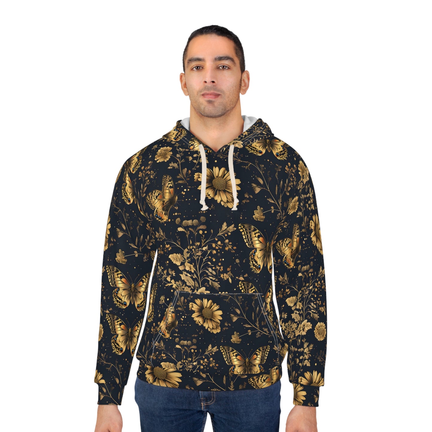 Floral Butterfly Hoodie - Cozy Nature-Inspired Sweatshirt