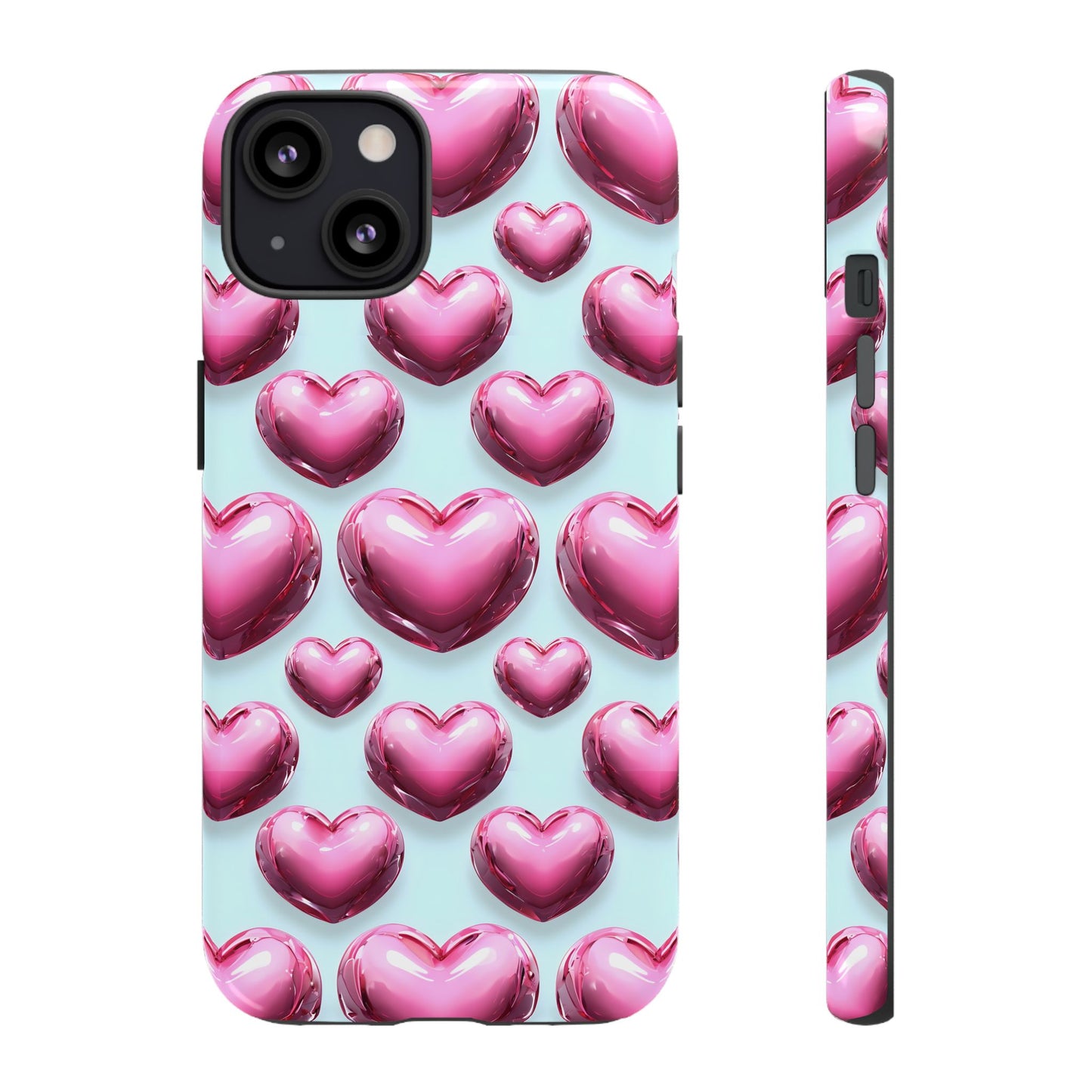 Heart Pattern Phone Case, Cute Gift for Couples, Valentines Day, Love Theme, Stylish Phone Accessory, Fun Mobile Cover