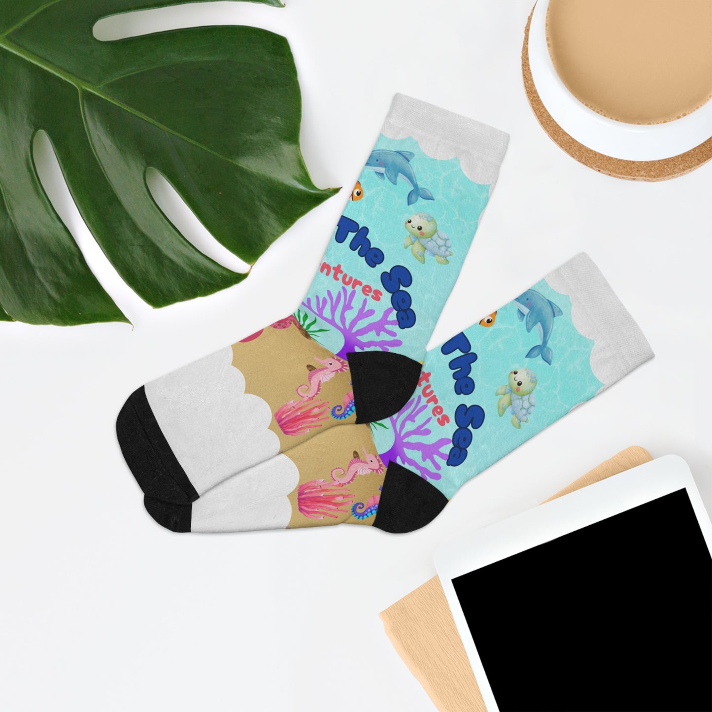 Kids Socks - Under the Sea Adventure Recycled Poly, Eco-Friendly Fun