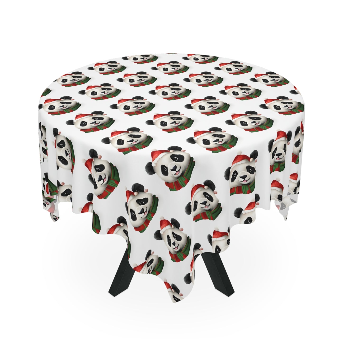 Panda Tablecloth, Christmas Party Decoration, Family Gathering, Gift Wrap, Holiday Decor, Festive Panda Design