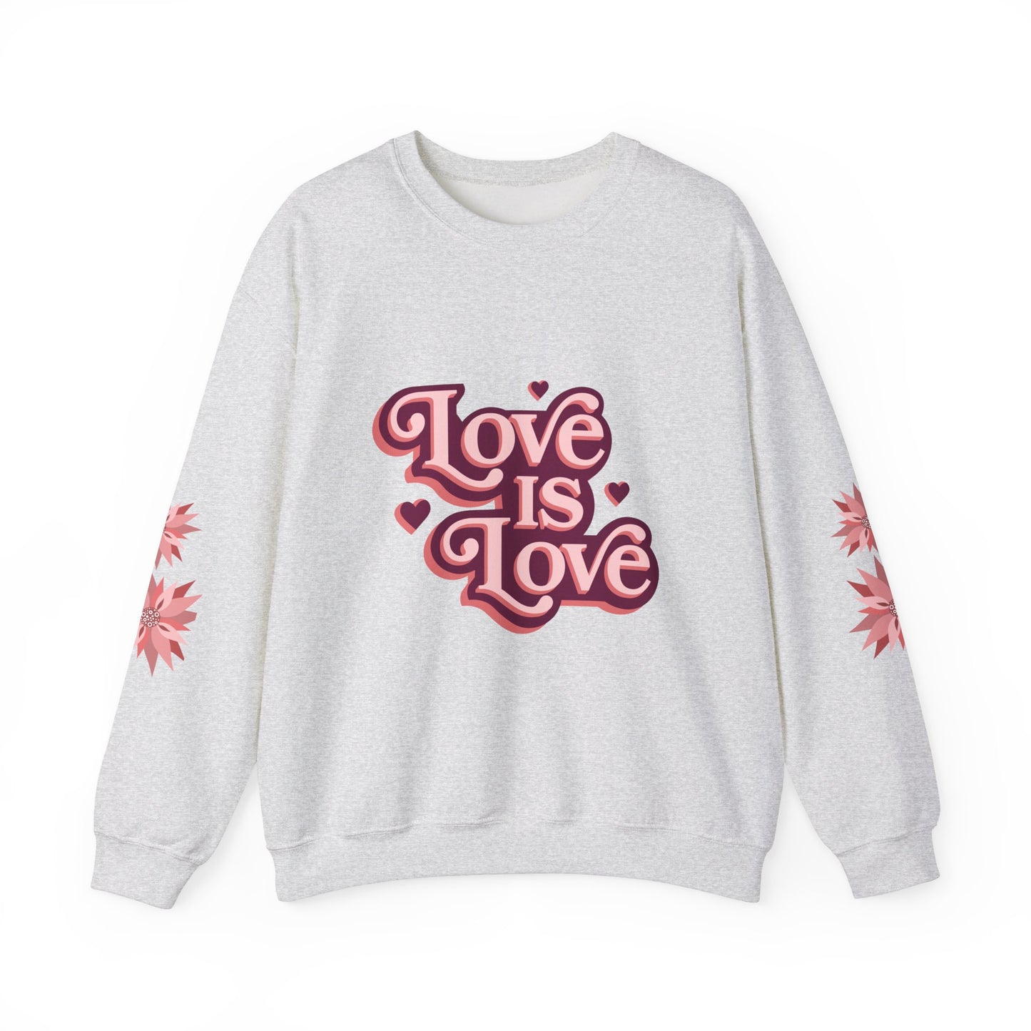 Love is Love Unisex Sweatshirt - Pride Apparel, LGBTQ+ Gift, Valentine's Day, Casual Wear, Crewneck Sweatshirt