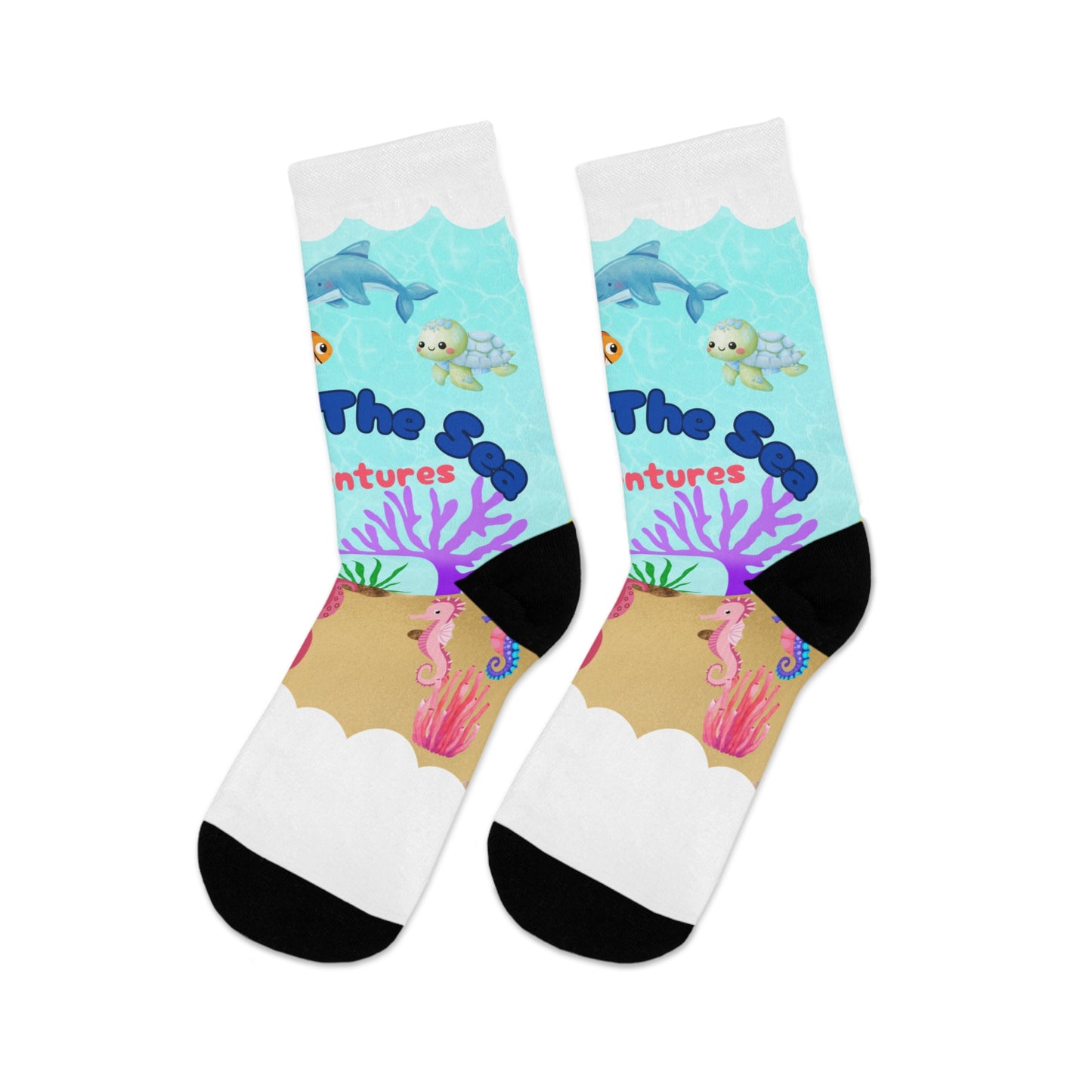 Kids Socks - Under the Sea Adventure Recycled Poly, Eco-Friendly Fun