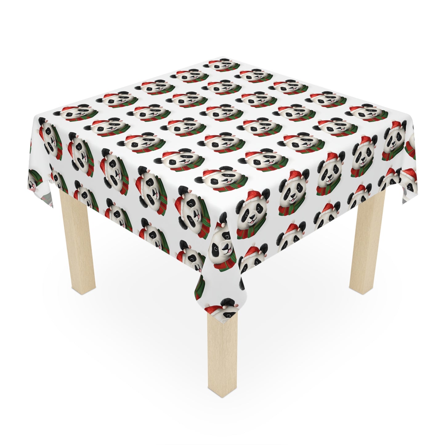 Panda Tablecloth, Christmas Party Decoration, Family Gathering, Gift Wrap, Holiday Decor, Festive Panda Design