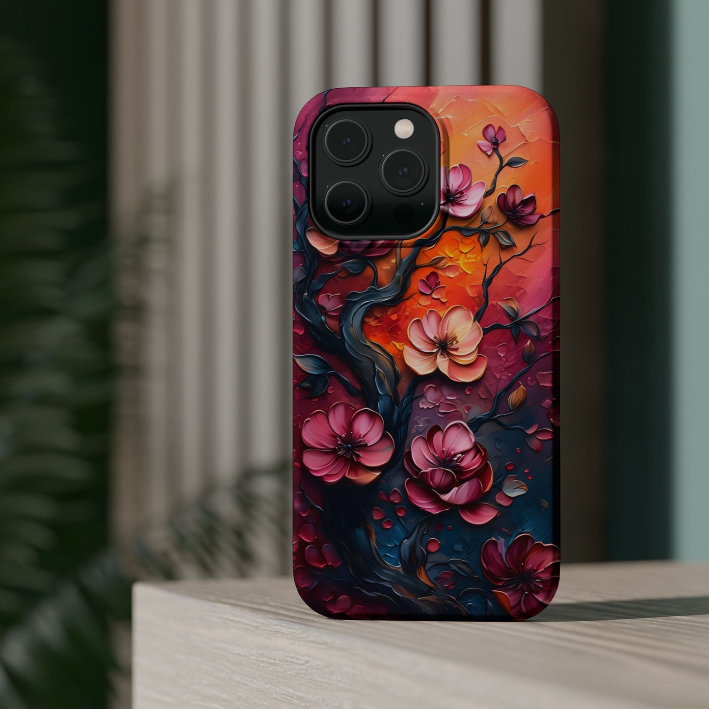 Floral Magnetic Tough Case - Colorful Flower Design Phone Cover, Gift for Her, Smartphone Accessories, Nature Lover, Unique