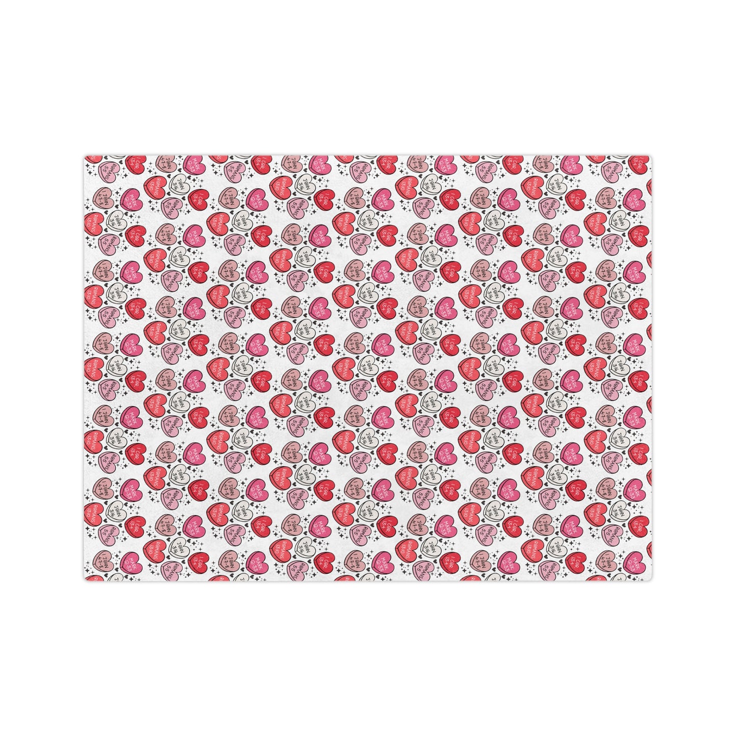 Cute Heart Pattern Velveteen Microfiber Blanket - Cozy Valentine's Day Gift