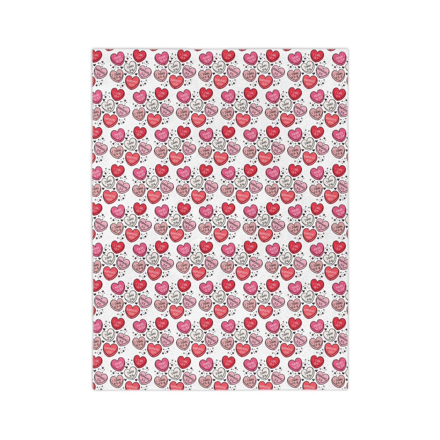 Cute Heart Pattern Velveteen Microfiber Blanket - Cozy Valentine's Day Gift