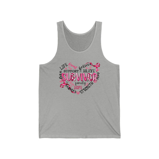 Survivor Support Unisex Jersey Tank | Strength & Hope Awareness