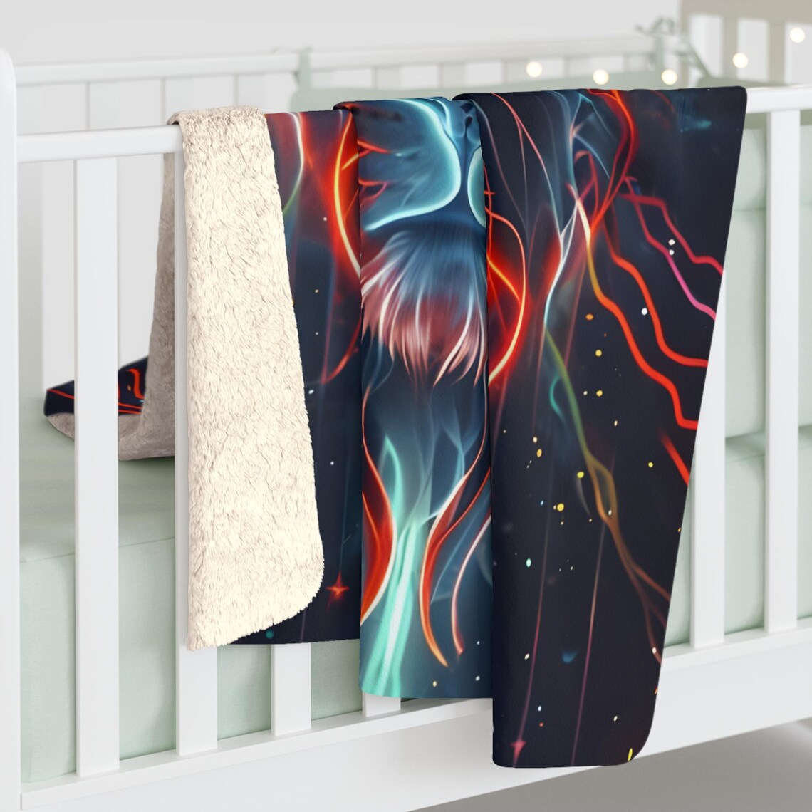 Galaxy Lion Throw Pillow & Matching Fleece Blanket - Bold Cosmic Design